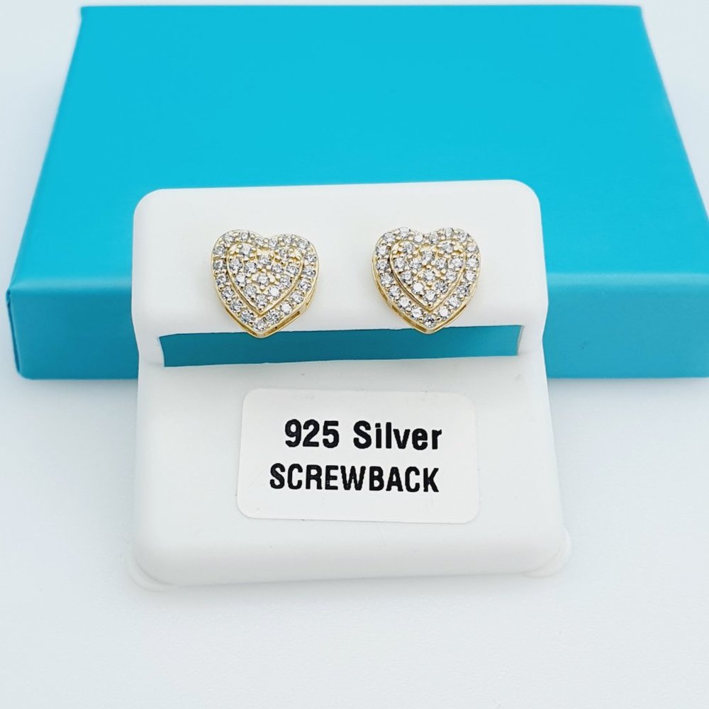 "14K Gold Plated 925 Sterling Silver CZ Beautiful Earrings for Women, 1USPAR4134 - Picture 4 of 6